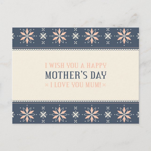 Vintage Bonne Fête des Mères | Carte postale (Devant)