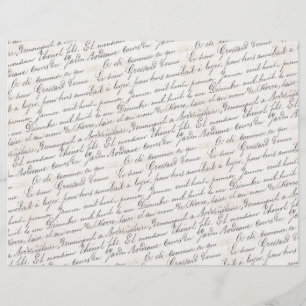 Vintage Bordeaux Jardin manuscrit