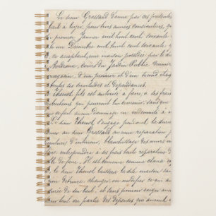 Vintage Bordeaux Jardin manuscrit