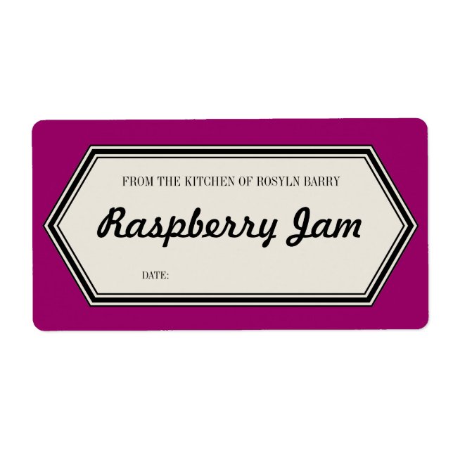 Vintage Bordure Accueil Canning Jar Étiquette Modè (Devant)