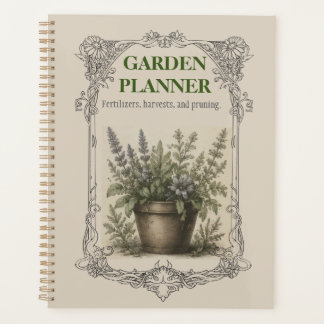Vintage Botanical Gardening Planner, Plant Care &