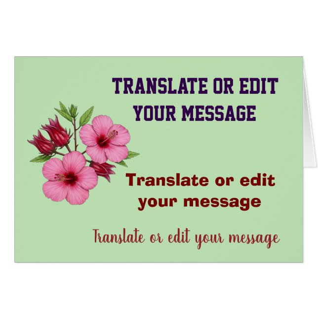 Vintage Botanical Hibiscus Flower edit (Devant horizontal)
