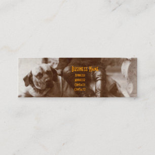 Vintage Boy on Hound Dog Signets Cartes de visite