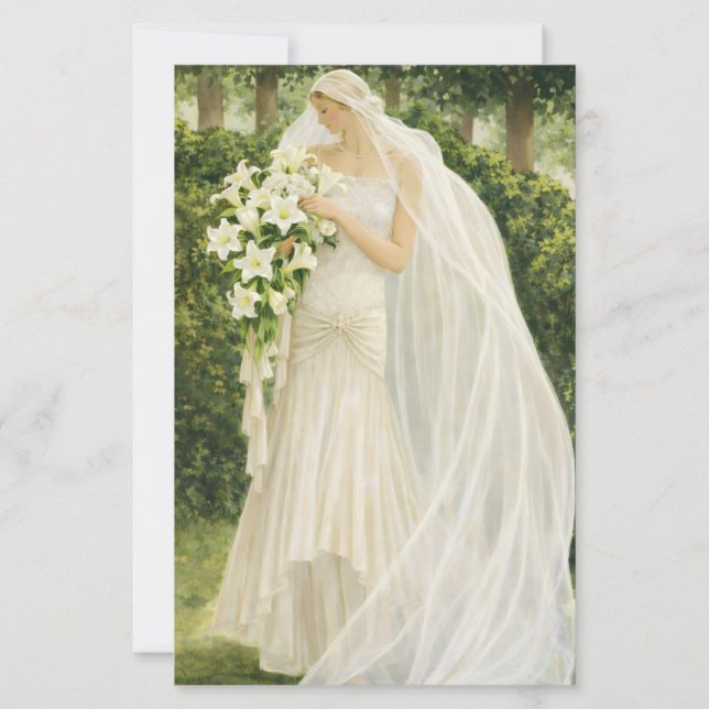 Vintage Bride budget invitation (Devant)