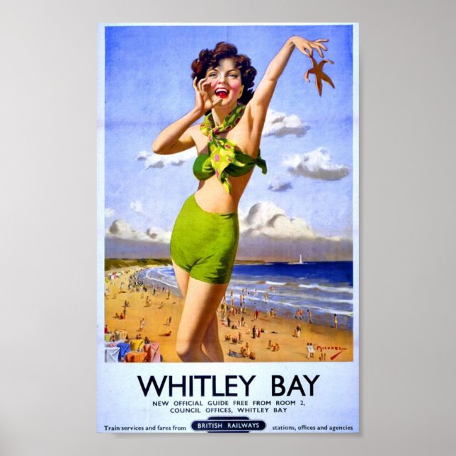 Vintage British Poster Beach Holiday British Rail (Devant)