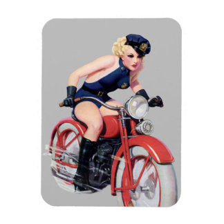 Vintage broche moto Retro flexible Magnet