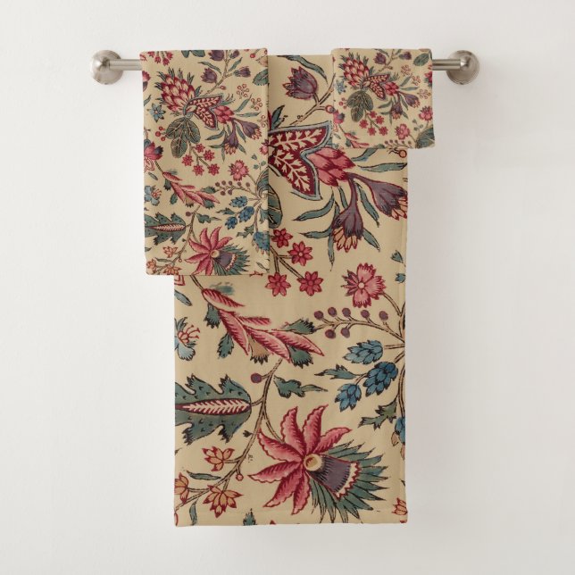 Vintage Broderie Antique Florale Ameublement (En situation)