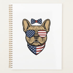 Vintage Bulldog français patriotique Art vectoriel