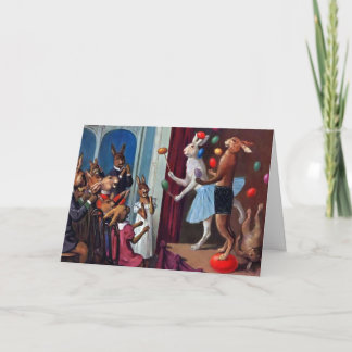 Vintage Bunny Show Carte Pâques