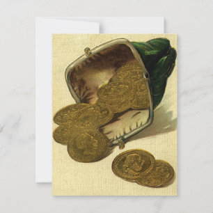 Vintage Business Finance, Gold Coin Money en bours