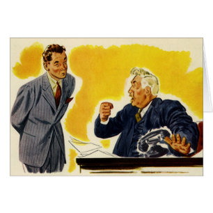 Vintage Business, Mad CEO Executive Boss Employé