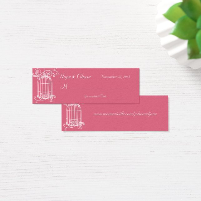 Vintage Cage d'oiseaux Honeysuckie Cartes de lieu (Bureau)