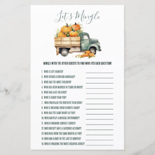 Vintage Camion de ramassage Jeu de Baby shower Min