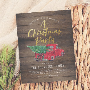 Vintage Camion Rouge & Budget Plaid Noël