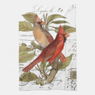 Vintage Cardinal Français Script Cuisine Serviette