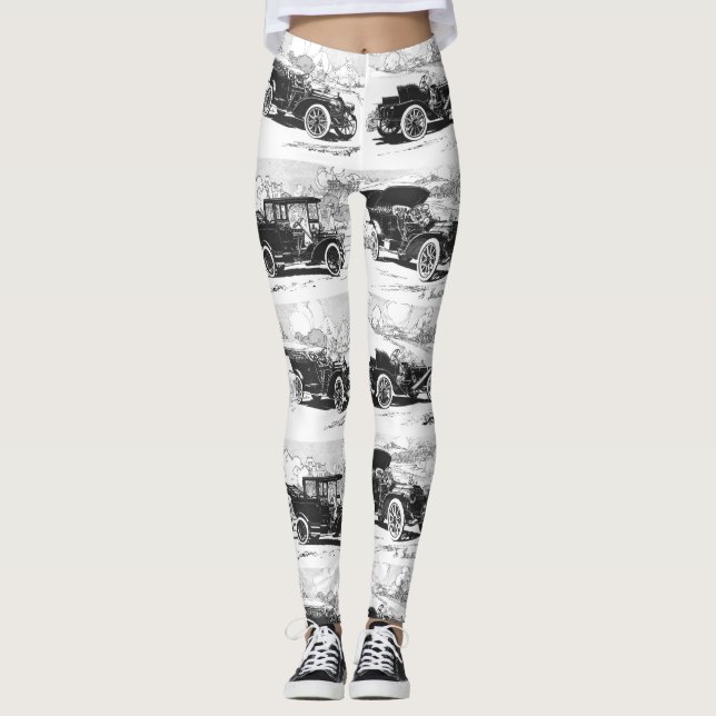 Vintage cars art leggings (Devant)