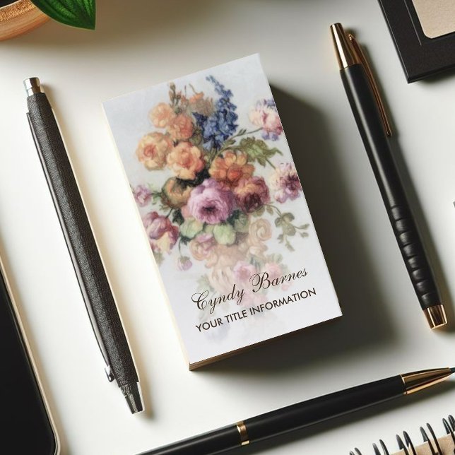 Vintage Carte de visite Floral (Créateur téléchargé)