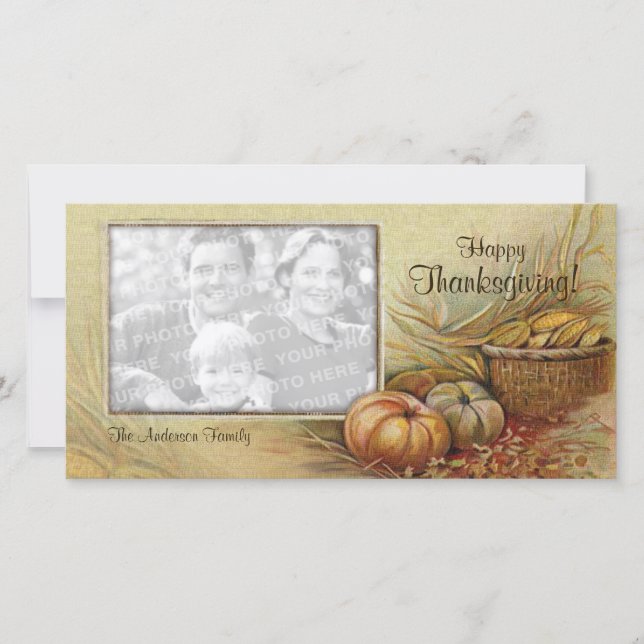 Vintage carte photo de Thanksgiving (Devant)