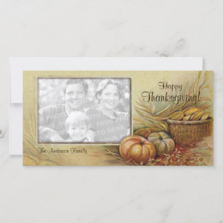Vintage carte photo de Thanksgiving