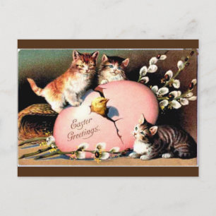 Vintage - Carte postale de vacances de Pâques