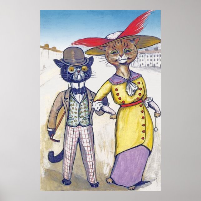 Vintage Catwalk Poster Print (Devant)