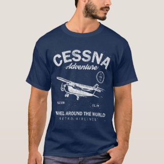 Vintage Cessna Adventure Aviation Retro T-Shirt