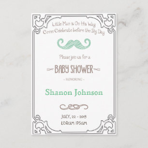 Vintage Chalkboard Boy Babay Shower Invitation