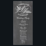 Vintage Chalkboard Dove Wedding Programme<br><div class="desc">Ce magnifique programme de mariage vintage à la campagne a un modèle facile qui vous permet de remplir la fête de mariage d'un côté, et l'ordre de cérémonie de l'autre. Arrière - plan de tableau noir ou tableau noir. Cliquez sur le bouton personnaliser si vous devez modifier quoi que ce...</div>