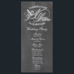 Vintage Chalkboard Dove Wedding Programme<br><div class="desc">Ce magnifique programme de mariage vintage à la campagne a un modèle facile qui vous permet de remplir la fête de mariage d'un côté, et l'ordre de cérémonie de l'autre. Arrière - plan de tableau noir ou tableau noir. Cliquez sur le bouton personnaliser si vous devez modifier quoi que ce...</div>