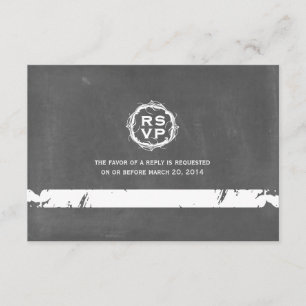 Vintage Chalkboard Inspiré Mariage RSVP