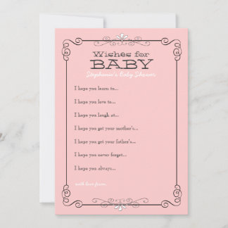 Vintage Chalkboard Wings for Baby shower Card