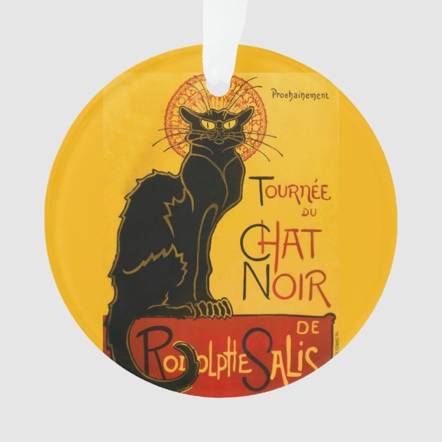 Vintage Chat Noir Art Nouveau Paris Cute Conversat (devant)