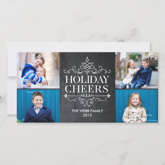 Vintage Cheers 4 Photos Carte photo (Devant)