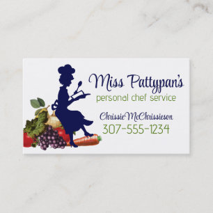 Vintage chef silhouette cuisson cuisine cartes biz