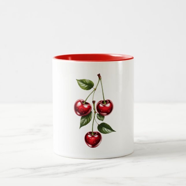 ​Vintage Cherry Illustration Coffee Mug (Centre)