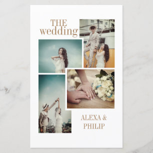 Vintage Chic Photo Mariage menu