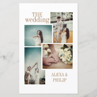 Vintage Chic Photo Mariage menu