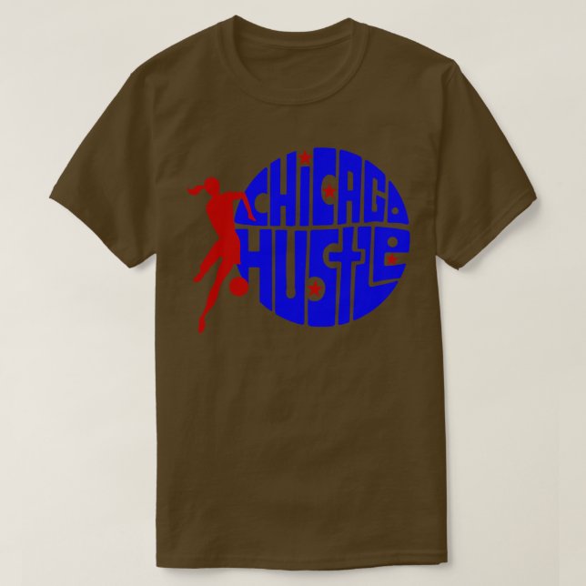 Vintage Chicago Hustle WBL Basketball TShirt (Design devant)