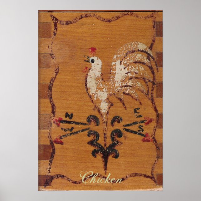 Vintage Chicken Poster (Devant)