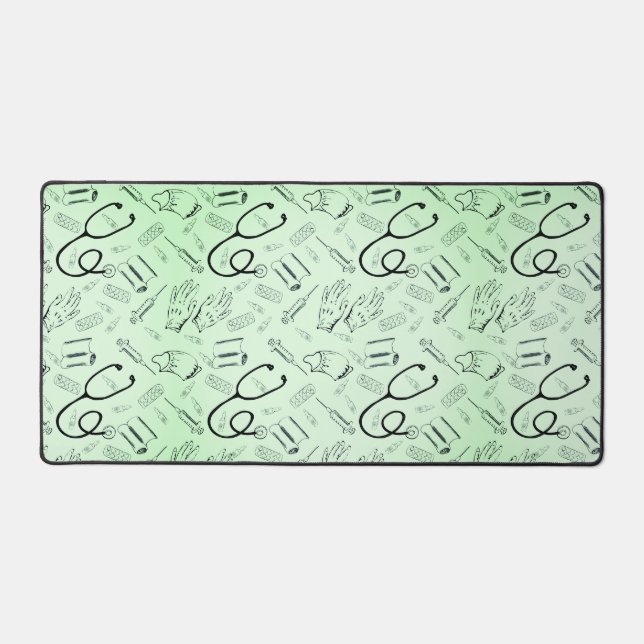 Vintage chirurgien vert médecin motif (Recto)