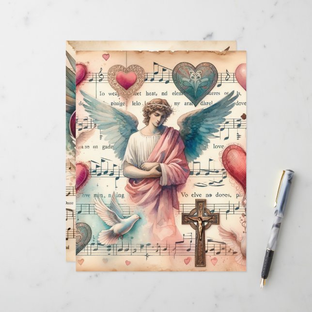 Vintage Christian Valentines, livre à scandales (Devant/Arrière en situation)