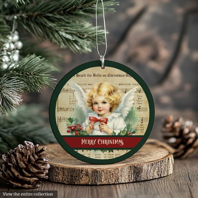 Vintage Christmas Angels Ornament Elegant Accent (Vintage Christmas Angels Ornament Elegant Accent)