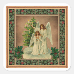 VINTAGE CHRISTMAS ANGELS STICKERS