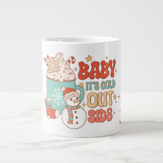 Vintage Christmas Baby C'est froid dehors Mug