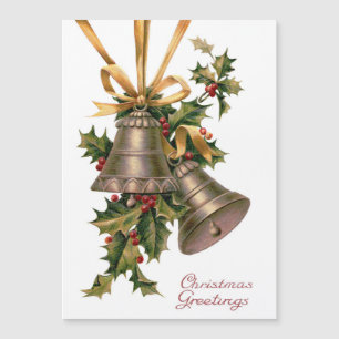 Vintage Christmas Bells Carte de vacances