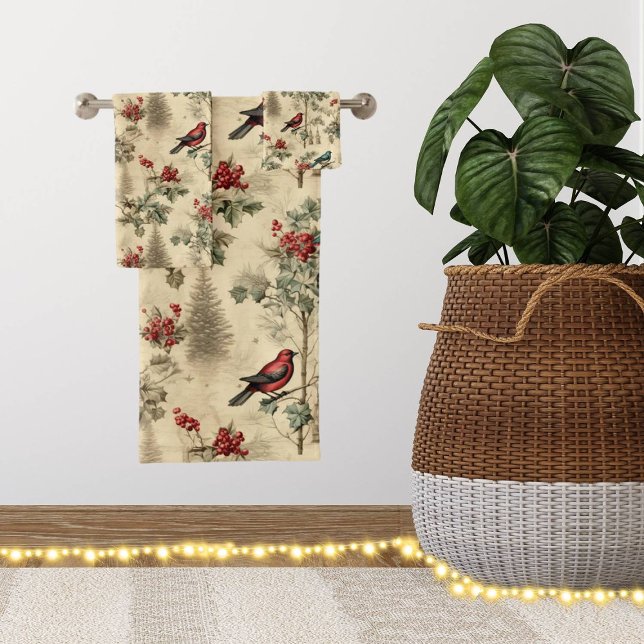 Vintage Christmas Blue Jay Red Mockingbird (Créateur téléchargé)