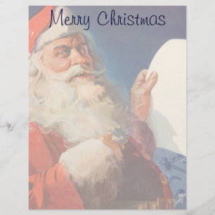 Vintage Christmas, Père Noël Naughty Nice Liste