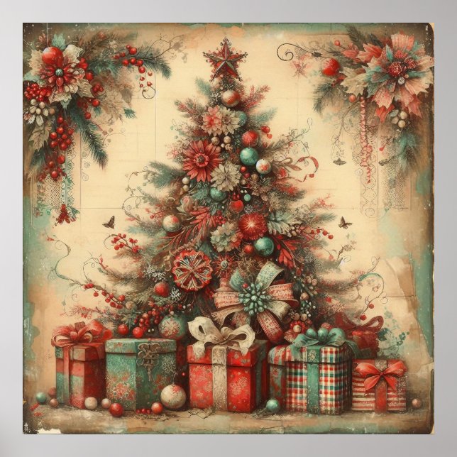 Vintage Christmas Poster (Devant)