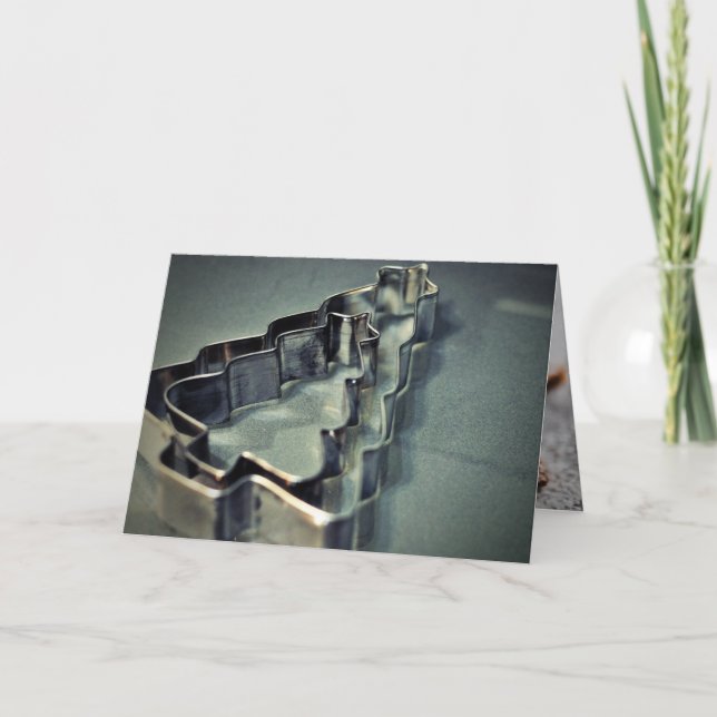 Vintage Christmas Tree Cookie Cutters Carte de vac (Devant)