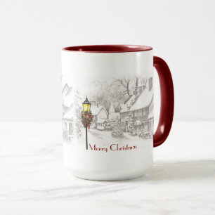 Vintage ChristmasTown Café Mug
